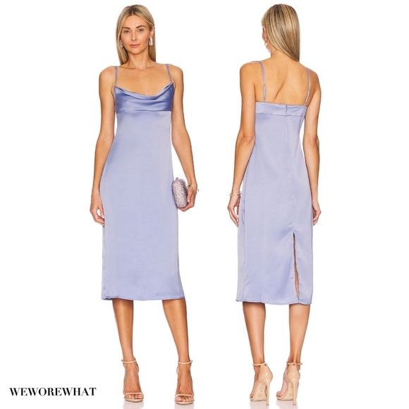 WeWoreWhat Dresses & Skirts - WeWoreWhat▪️Satin Charmeuse Cowl Neck Midi Dress
